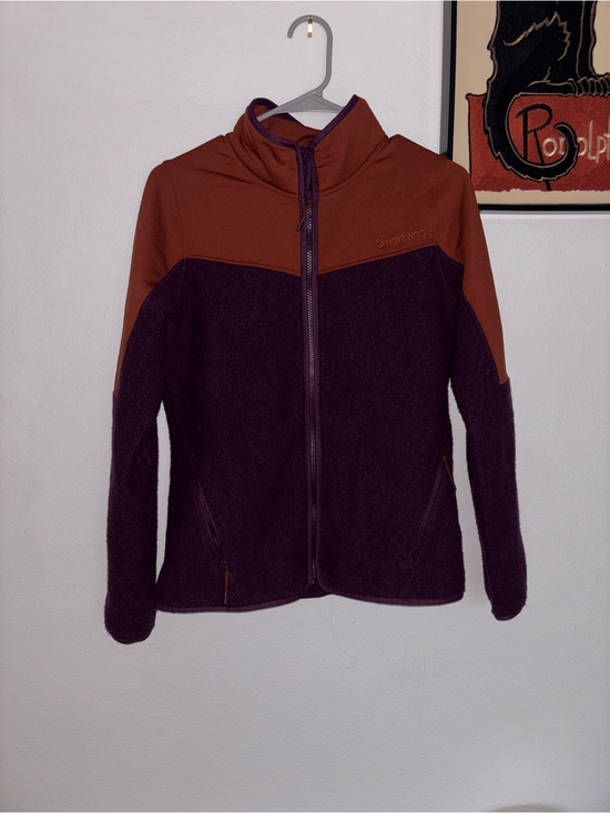 Smartwool Jackets & Blazers - Smartwool Two-Tone Zip Fleece Jacket in Plum and Rust